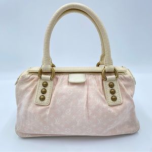 407. Louis Vuitton Monogram Rose Mini Lin Trapeze PM Speedy Boston Bag 2005